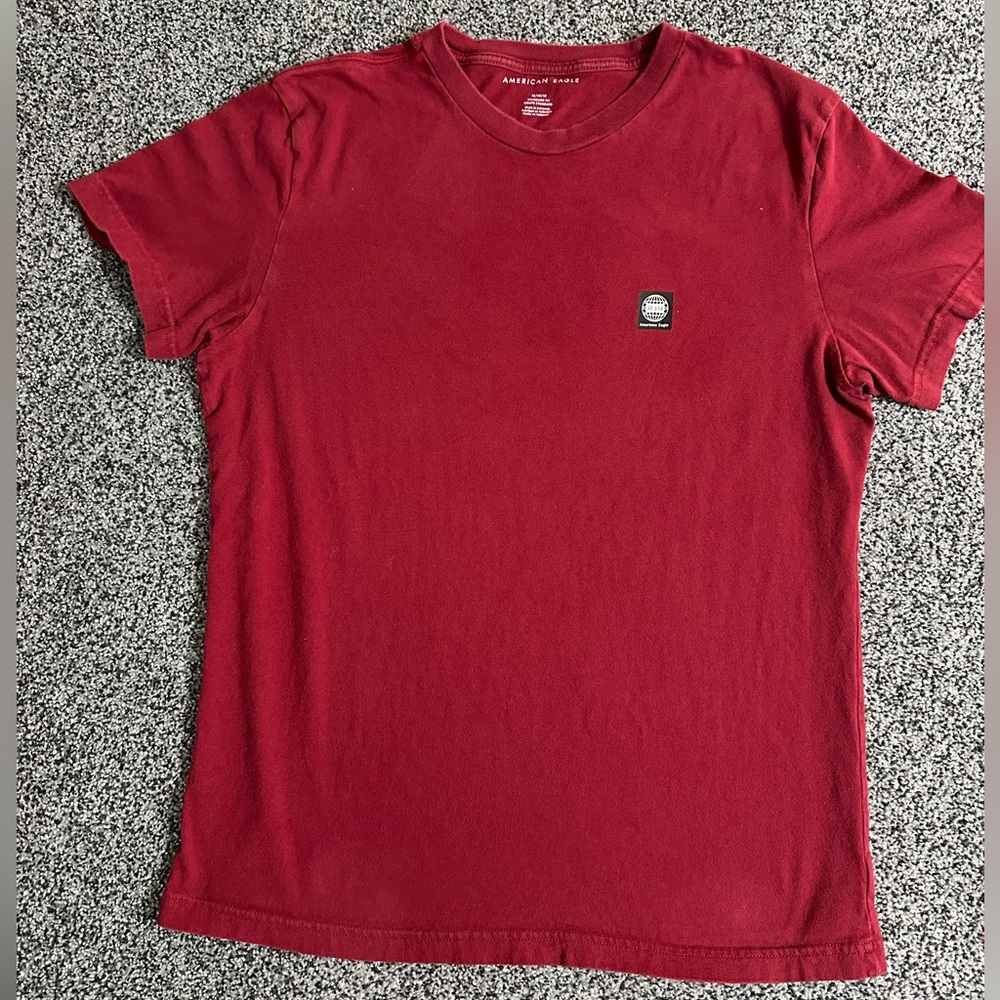 American Eagle Outfitters Rich Red Short Sleeve Tee